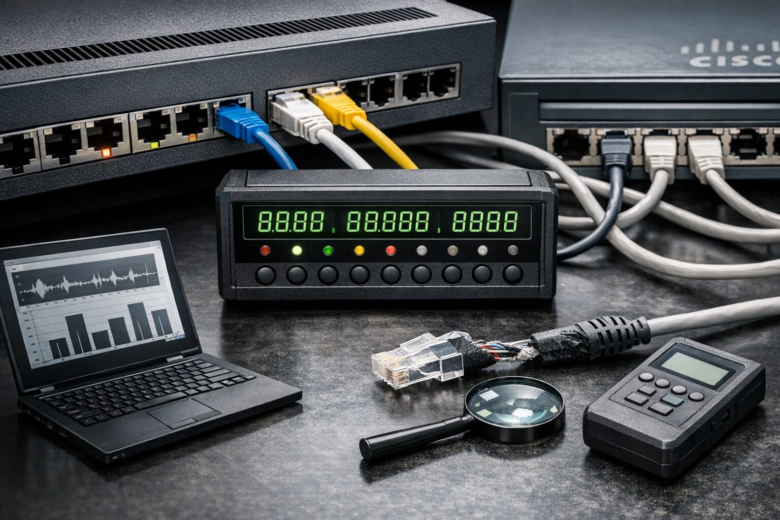 Cisco機器のインターフェースエラーカウンタの確認方法