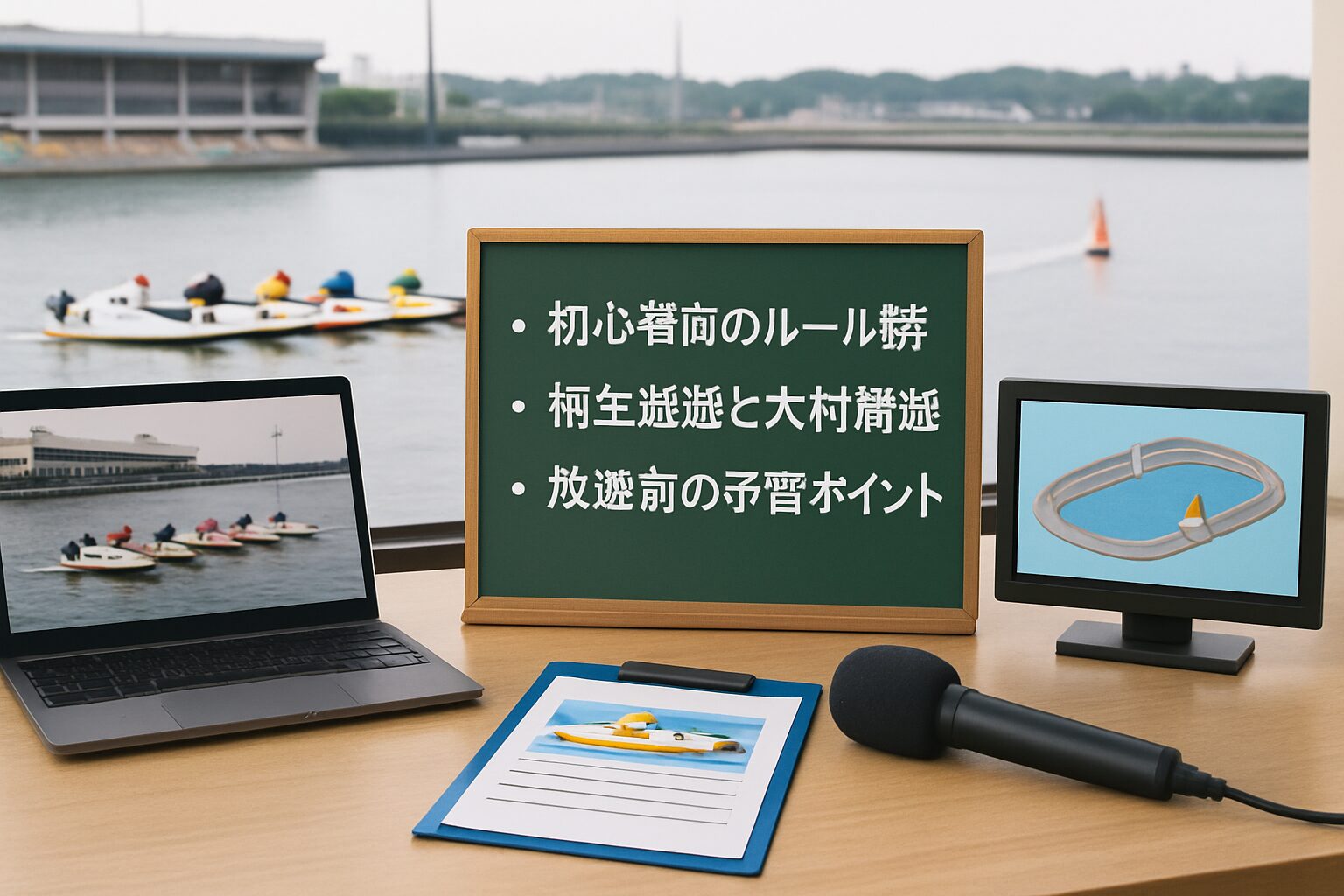 桐生競艇と大村競艇のボートレース場の写真