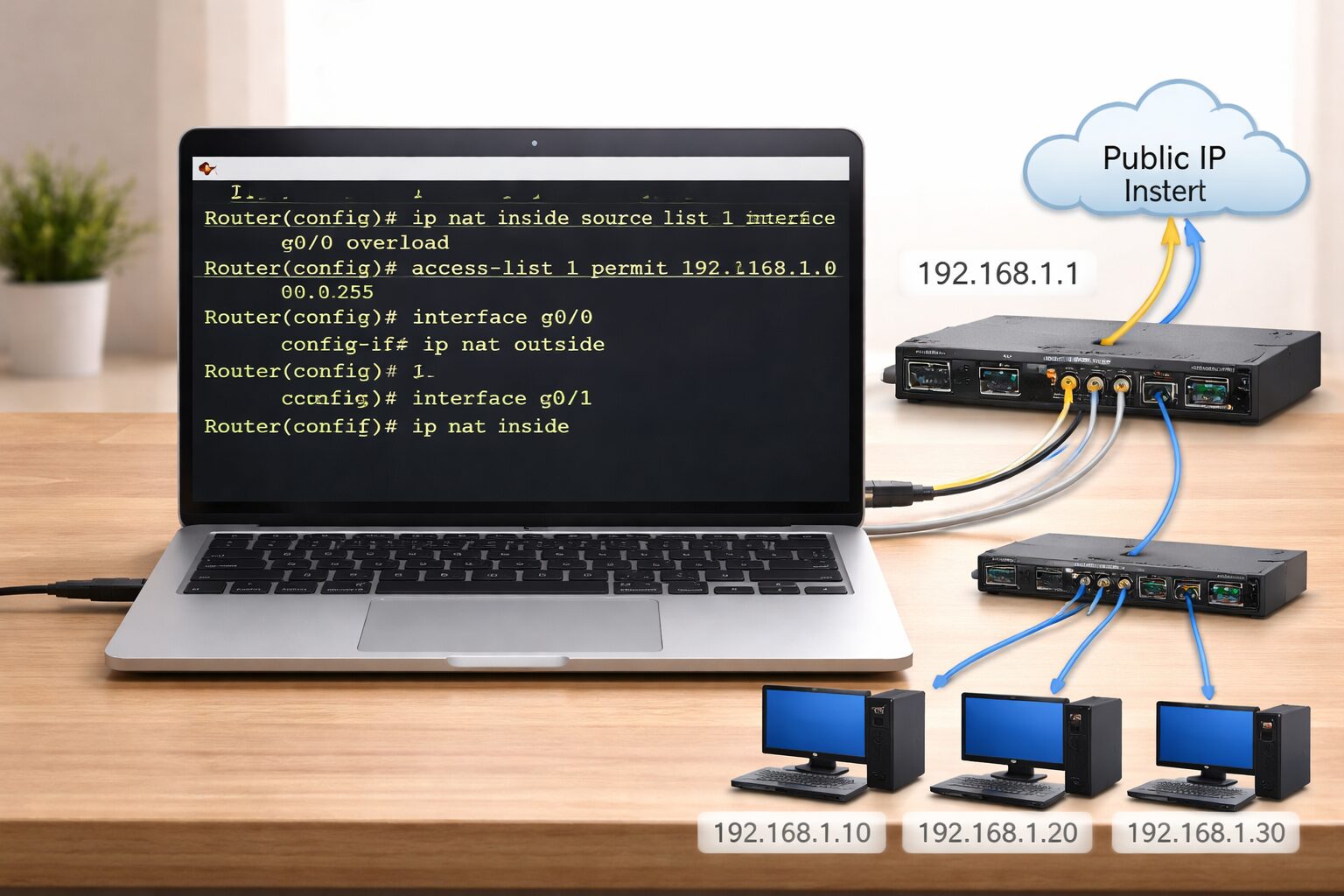 CiscoルータのPAT設定方法