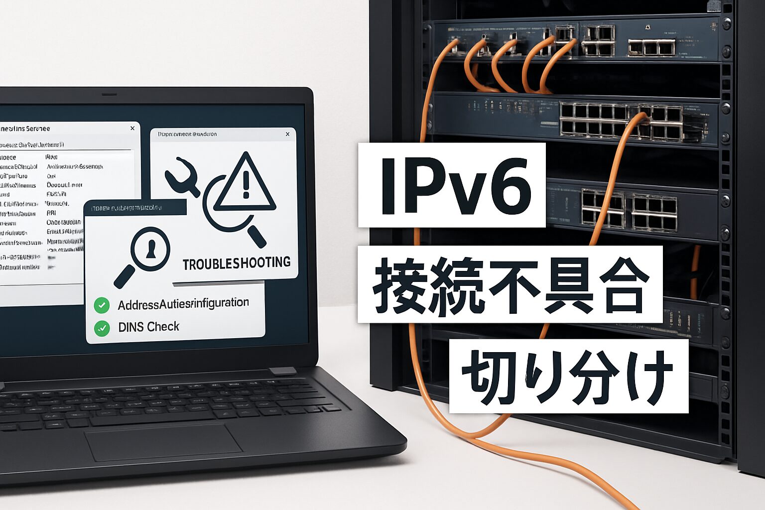 ネットワーク機器と接続トラブルのイメージ画像