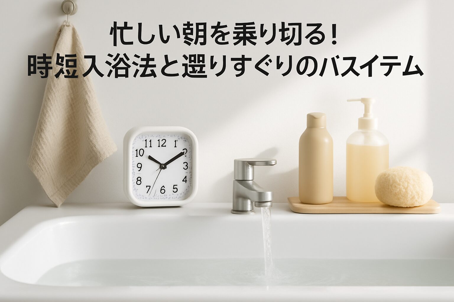 時短入浴法とバスアイテム