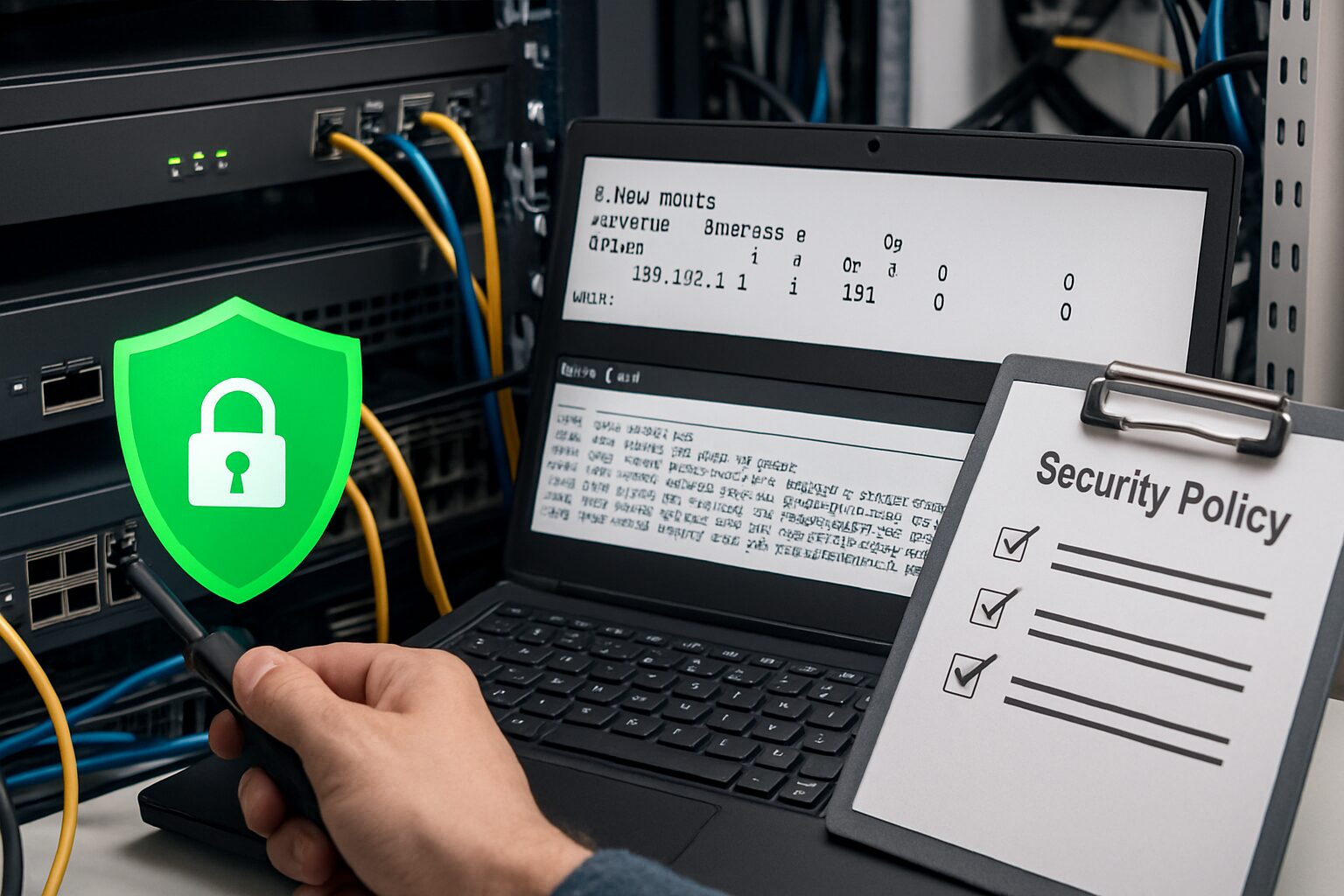 VPN接続のイラスト。社内リソースへのアクセス確認を表現